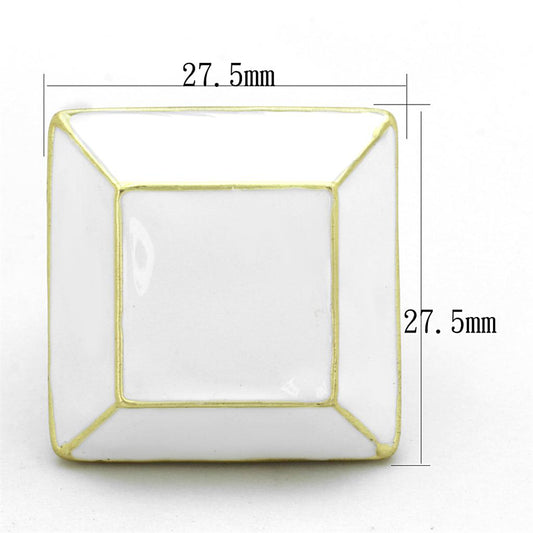 LO3604 - Gold & Brush Brass Ring with Epoxy in White-1