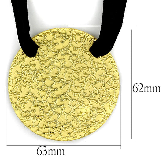 LO3727 - Gold & Brush Brass Chain Pendant with No Stone-1