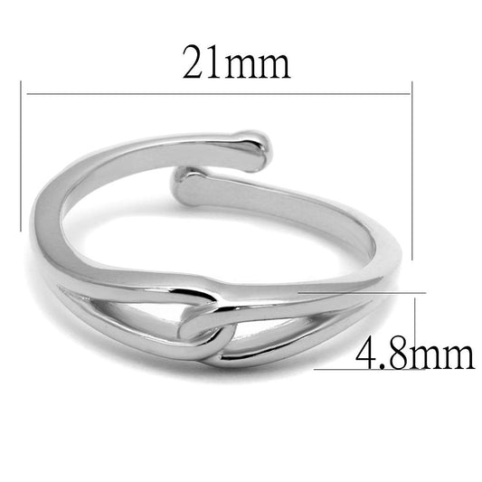 LO3992 - Rhodium Brass Ring with No Stone-1
