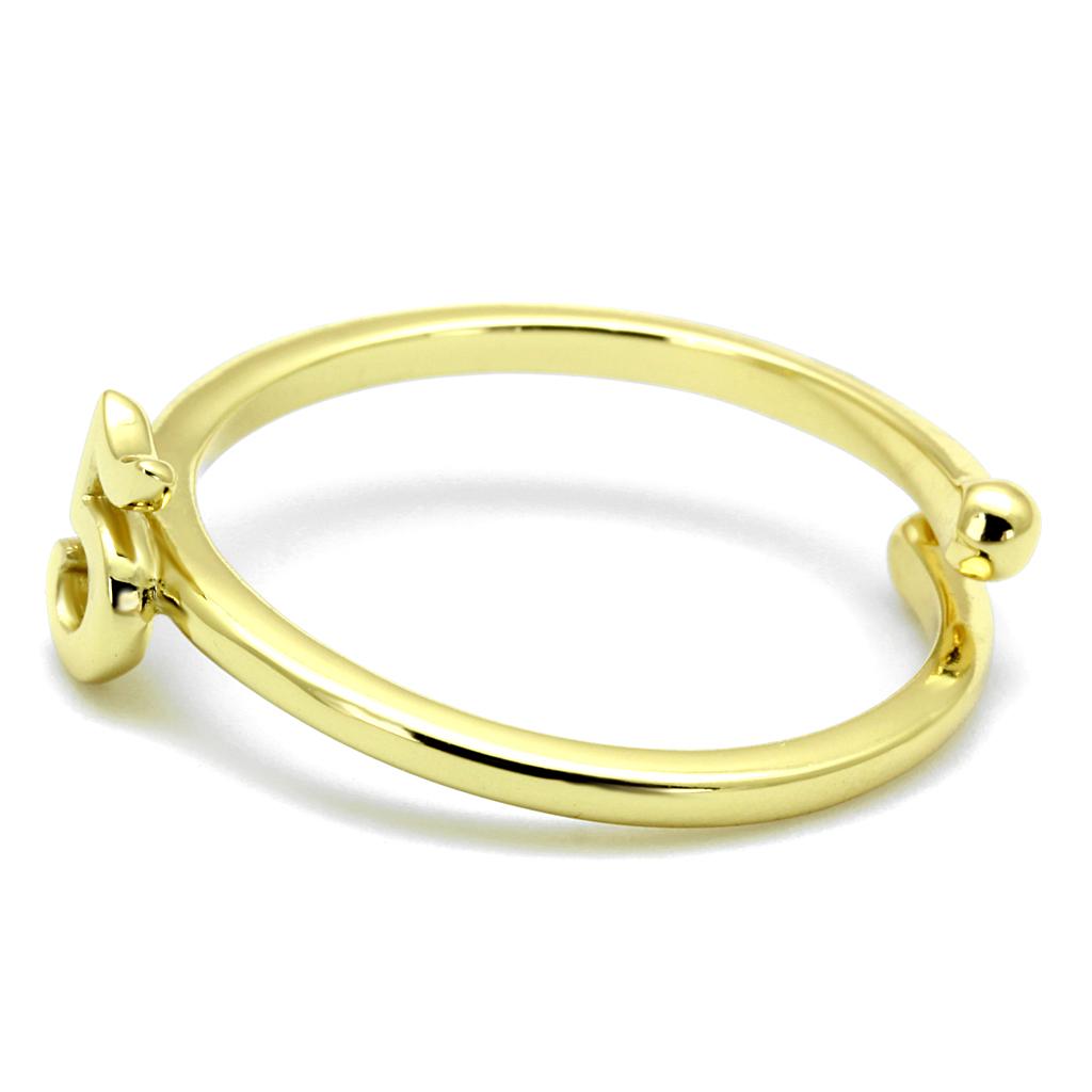 LO4016 - Flash Gold Brass Ring with No Stone-2