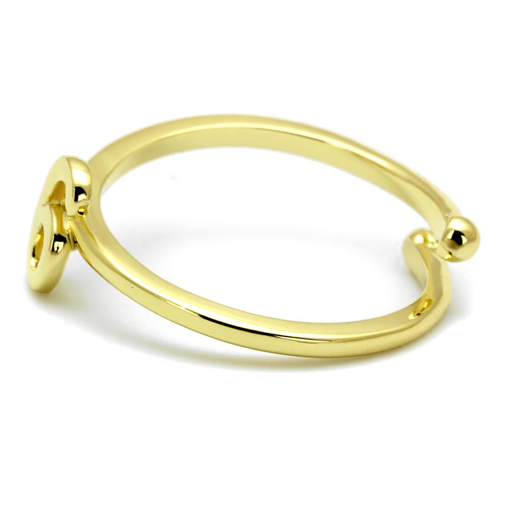 LO4034 - Flash Gold Brass Ring with No Stone-2