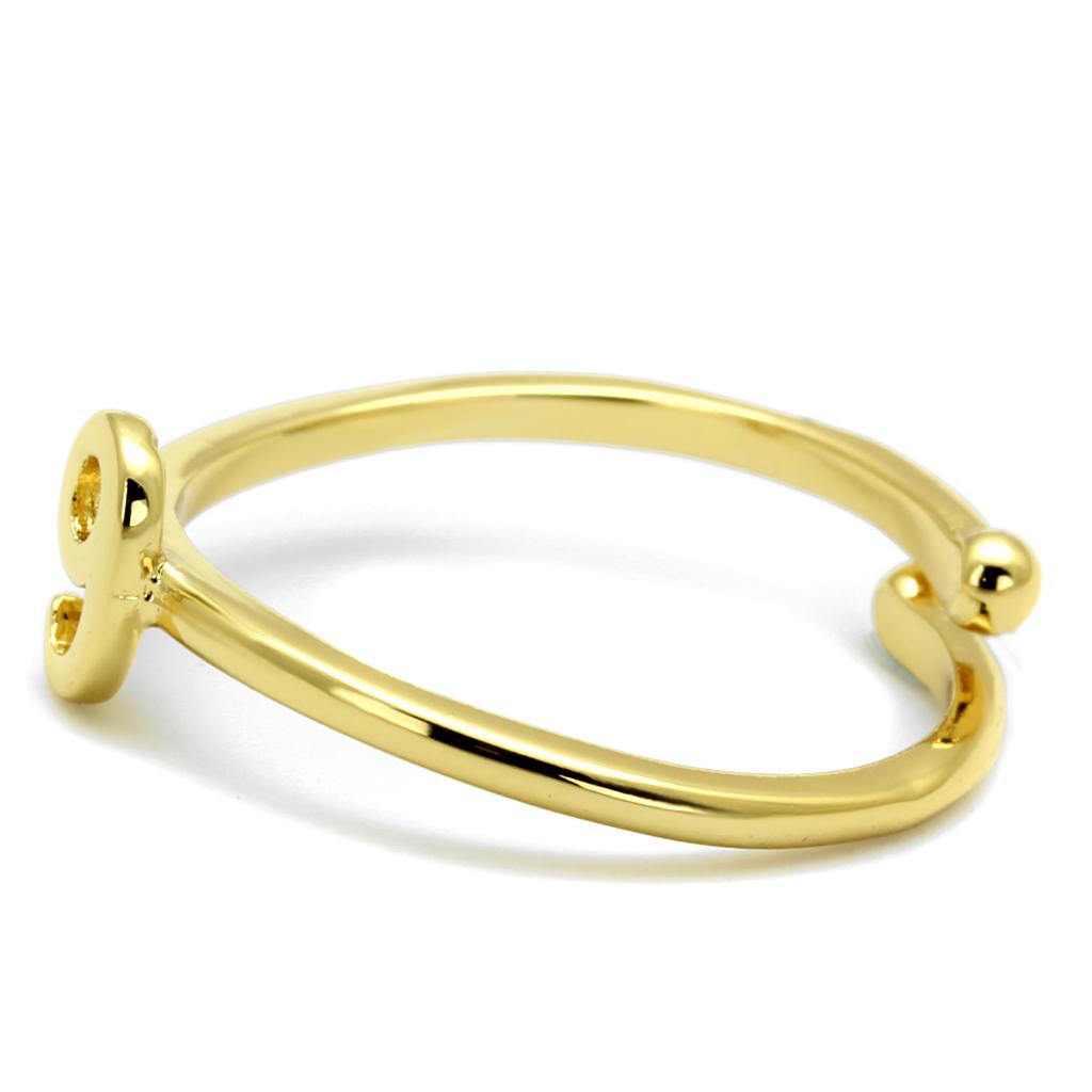 LO4038 - Flash Gold Brass Ring with No Stone-2
