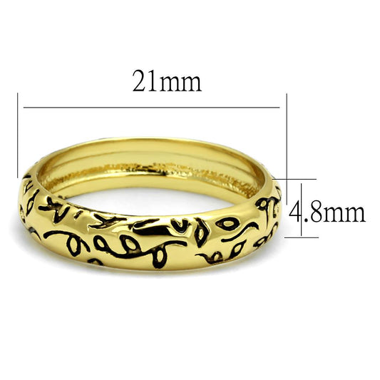 LO4106 - Gold Brass Ring with Epoxy in Jet-1