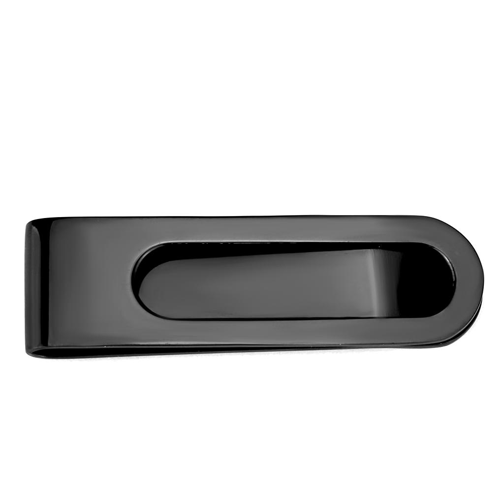 LO4137 - Ruthenium Brass Money clip with No Stone-2