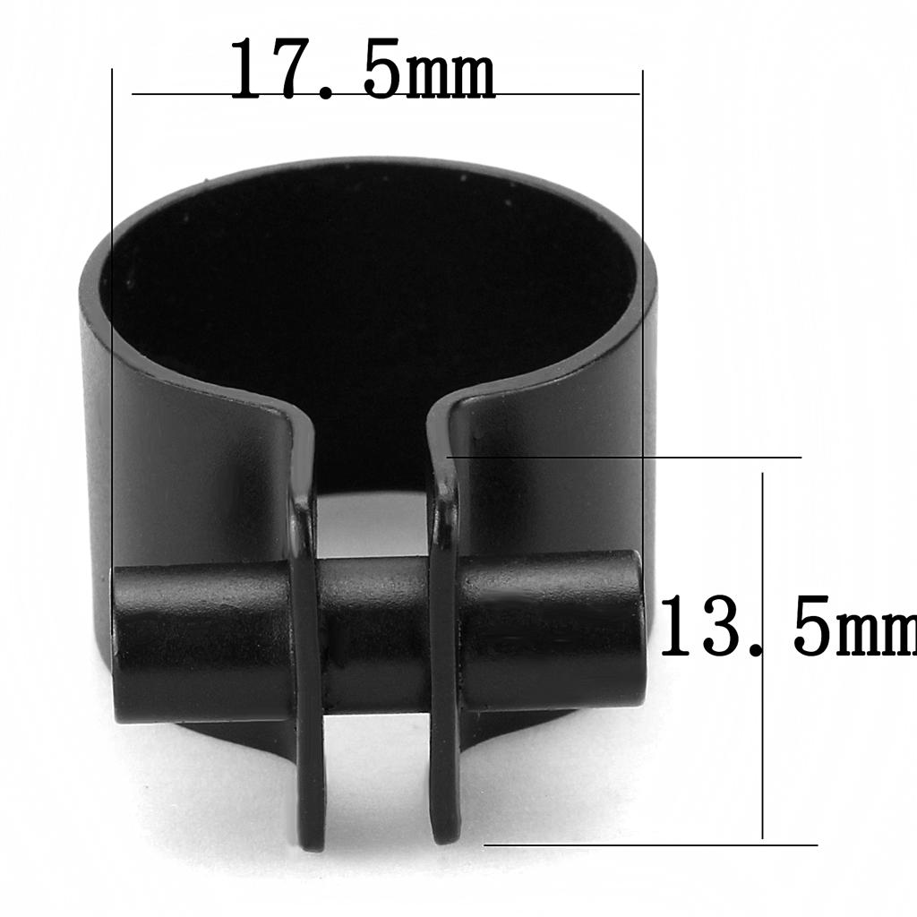 LO4240 - Ruthenium Brass Ring with No Stone-1