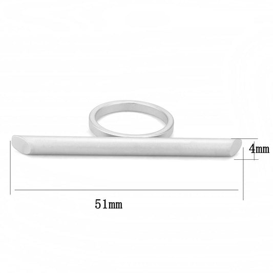 LO4260 - Matte Rhodium Brass Ring with No Stone-1