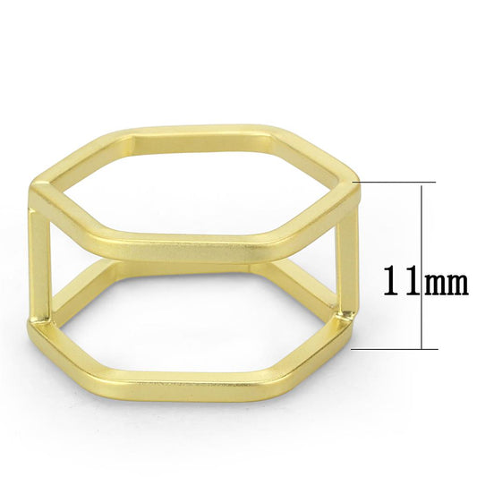 LO4264 - Matte Gold Brass Ring with No Stone-1