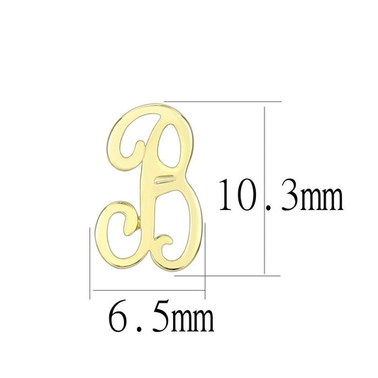 LO4669 - Flash Gold Brass Earrings with No Stone-1