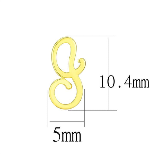 LO4670 - Gold Brass Earrings with No Stone-1