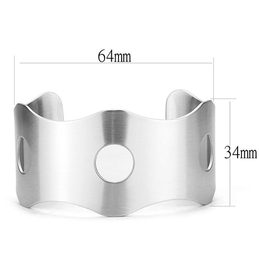 LO616 - Stainless Steel Bangle with No Stone-1