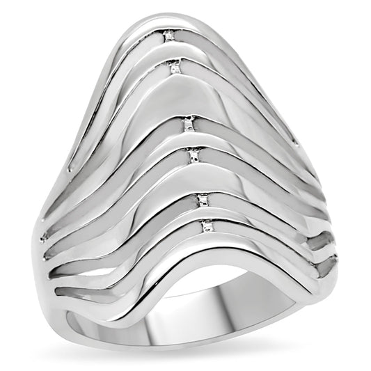 LOTK209 - High polished (no plating) Stainless Steel Ring with No Stone-0