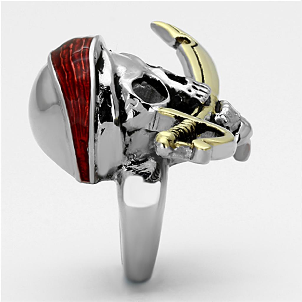 TK1205 - Two-Tone IP Gold (Ion Plating) Stainless Steel Ring with Epoxy in Siam-4