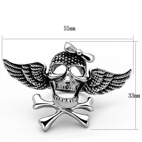 TK1314 - High polished (no plating) Stainless Steel Ring with Epoxy in Jet-1