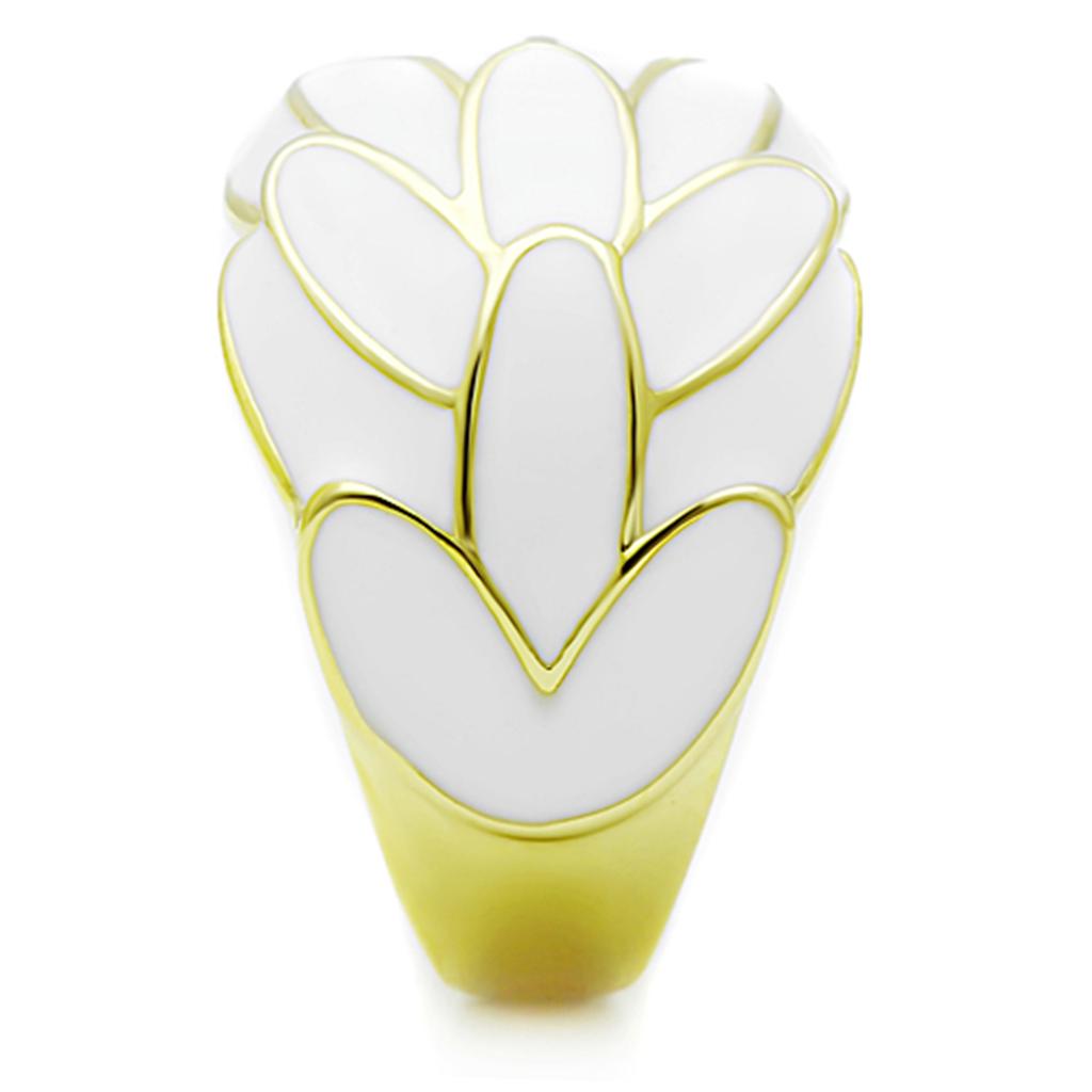 TK1387 - IP Gold(Ion Plating) Stainless Steel Ring with No Stone-3