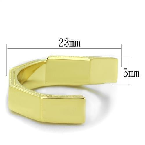 TK1629 - IP Gold(Ion Plating) Stainless Steel Ring with No Stone-1
