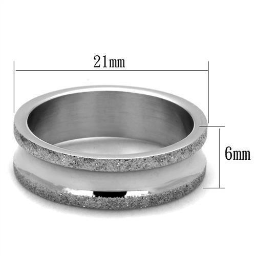 TK1666 - High polished (no plating) Stainless Steel Ring with No Stone-1