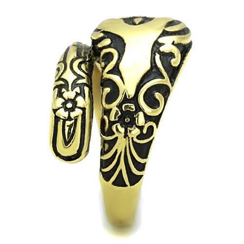 TK1713 - IP Gold(Ion Plating) Stainless Steel Ring with Epoxy in Jet-3