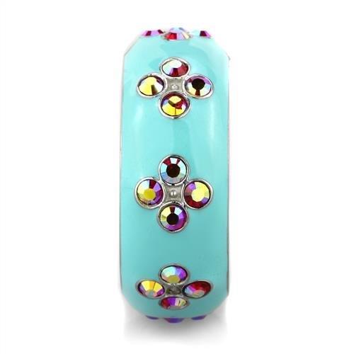 TK1768 - High polished (no plating) Stainless Steel Ring with Top Grade Crystal in Light Rose-3