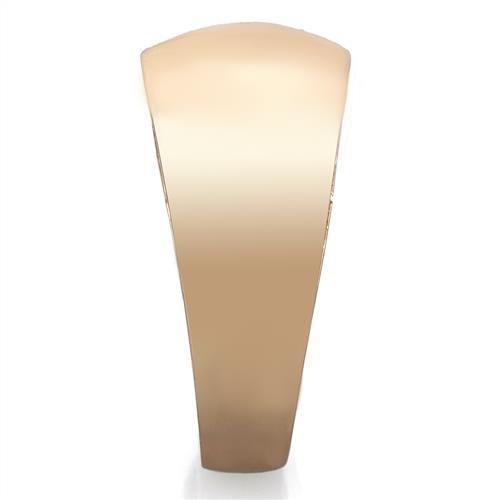 TK1798 - IP Rose Gold(Ion Plating) Stainless Steel Ring with Top Grade Crystal in Clear-3