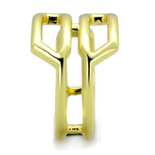 TK1884 - IP Gold(Ion Plating) Stainless Steel Ring with No Stone-3