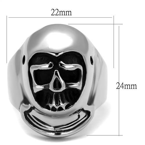 TK1942 - High polished (no plating) Stainless Steel Ring with No Stone-1