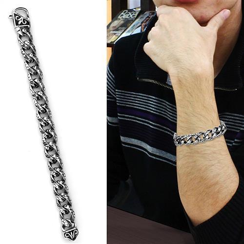 TK1977 - High polished (no plating) Stainless Steel Bracelet with No Stone-1