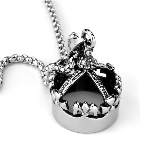 TK1991 - High polished (no plating) Stainless Steel Necklace with No Stone-2