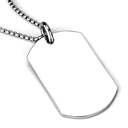 TK1995 - High polished (no plating) Stainless Steel Necklace with No Stone-2