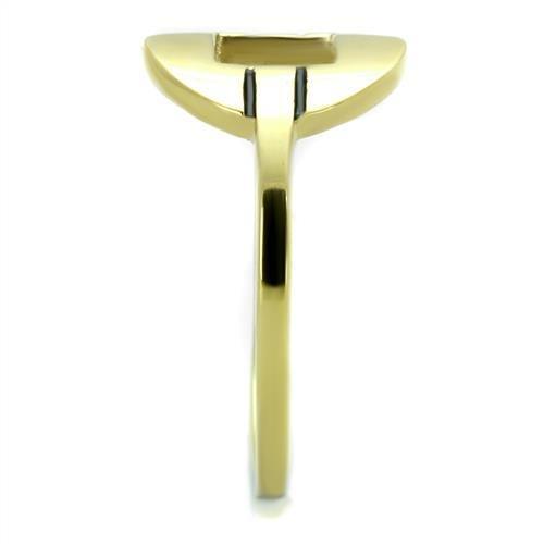 TK2033 - IP Gold(Ion Plating) Stainless Steel Ring with No Stone-3