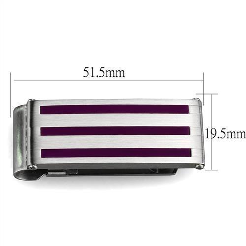 TK2086 - High polished (no plating) Stainless Steel Money clip with No Stone-1