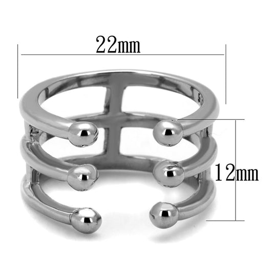 TK2267 - High polished (no plating) Stainless Steel Ring with No Stone-1