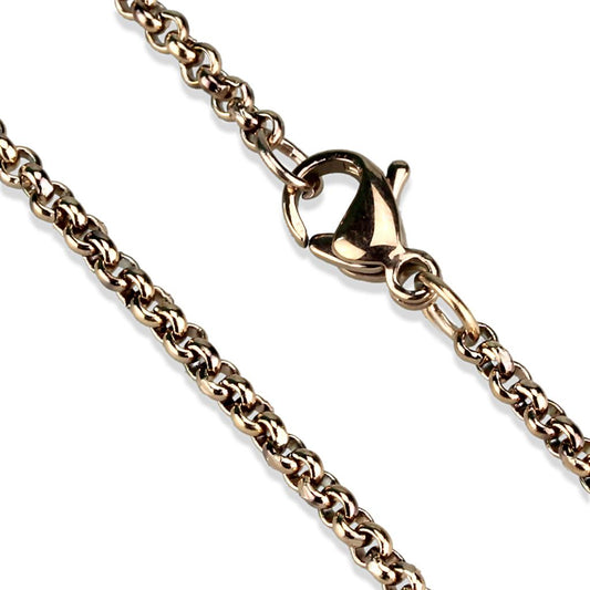 TK2425R - IP Rose Gold(Ion Plating) Stainless Steel Chain with No Stone-1