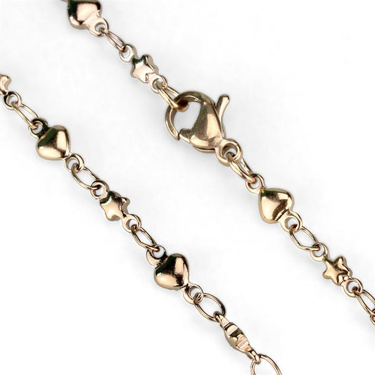 TK2427R - IP Rose Gold(Ion Plating) Stainless Steel Chain with No Stone-1