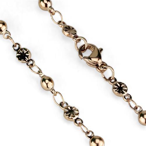 TK2432R - IP Rose Gold(Ion Plating) Stainless Steel Chain with No Stone-1