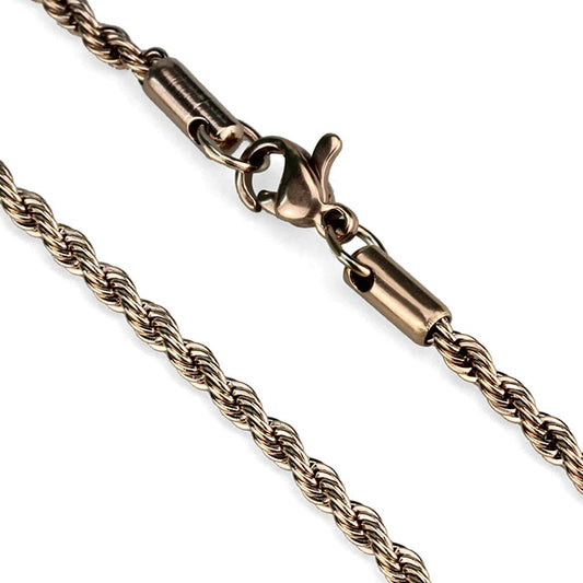 TK2433R - IP Rose Gold(Ion Plating) Stainless Steel Chain with No Stone-1