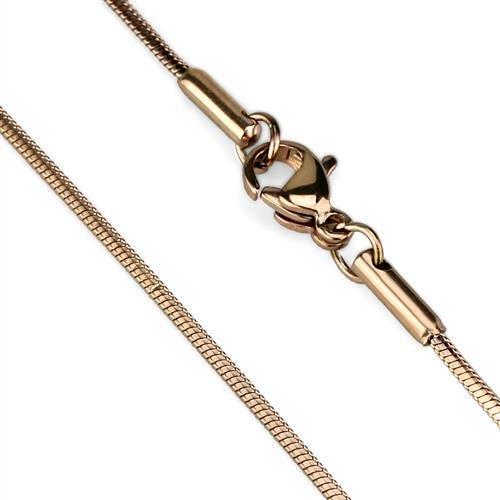 TK2435R - IP Rose Gold(Ion Plating) Stainless Steel Chain with No Stone-1