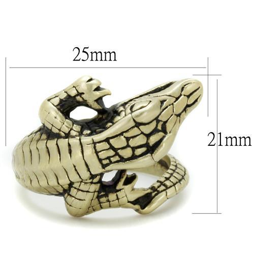 TK2459 - IP Antique Copper Stainless Steel Ring with Epoxy in Jet-1