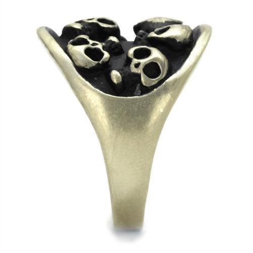 TK2473 - IP Antique Copper Stainless Steel Ring with Epoxy in Jet-3