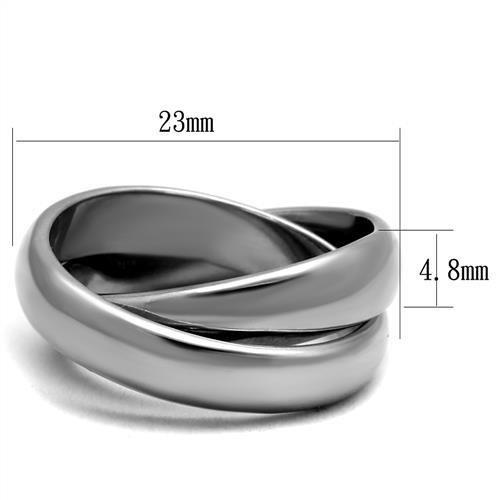TK2498 - High polished (no plating) Stainless Steel Ring with No Stone-1