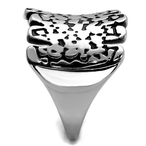 TK2500 - High polished (no plating) Stainless Steel Ring with Epoxy in Jet-3