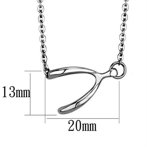 TK2529 - High polished (no plating) Stainless Steel Chain Pendant with No Stone-1