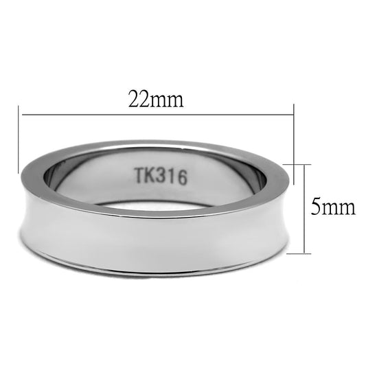 TK2561 - High polished (no plating) Stainless Steel Ring with No Stone-1