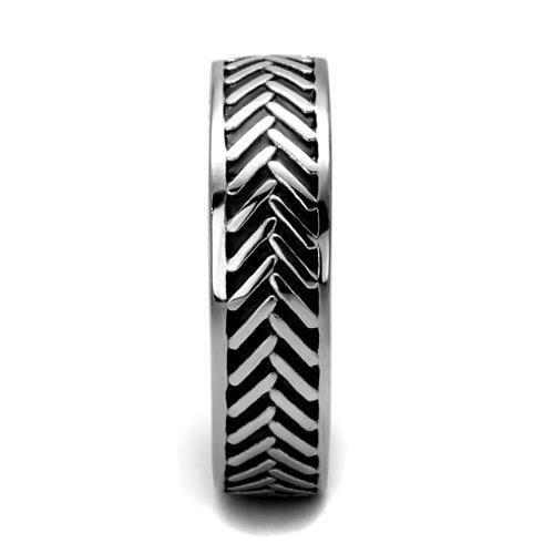 TK2899 - High polished (no plating) Stainless Steel Ring with No Stone-3