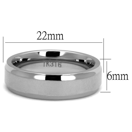 TK2916 - High polished (no plating) Stainless Steel Ring with No Stone-1