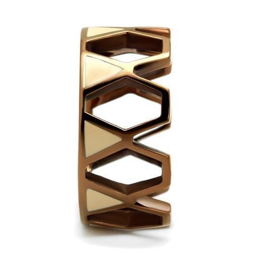 TK2968 - IP Coffee light Stainless Steel Ring with Epoxy in Champagne-3