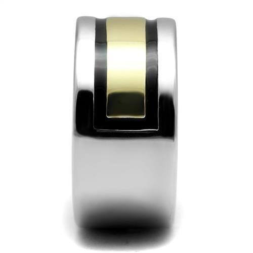TK3008 - Two-Tone IP Gold (Ion Plating) Stainless Steel Ring with Epoxy in Jet-3