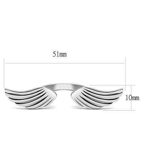 TK3145 - High polished (no plating) Stainless Steel Ring with No Stone-1