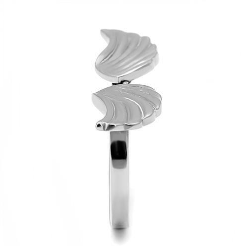 TK3145 - High polished (no plating) Stainless Steel Ring with No Stone-3