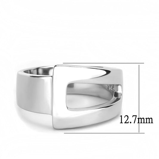 TK3438 - High polished (no plating) Stainless Steel Ring with No Stone-1