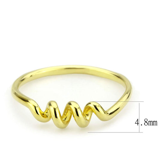 TK3626 - IP Gold(Ion Plating) Stainless Steel Ring with No Stone-1
